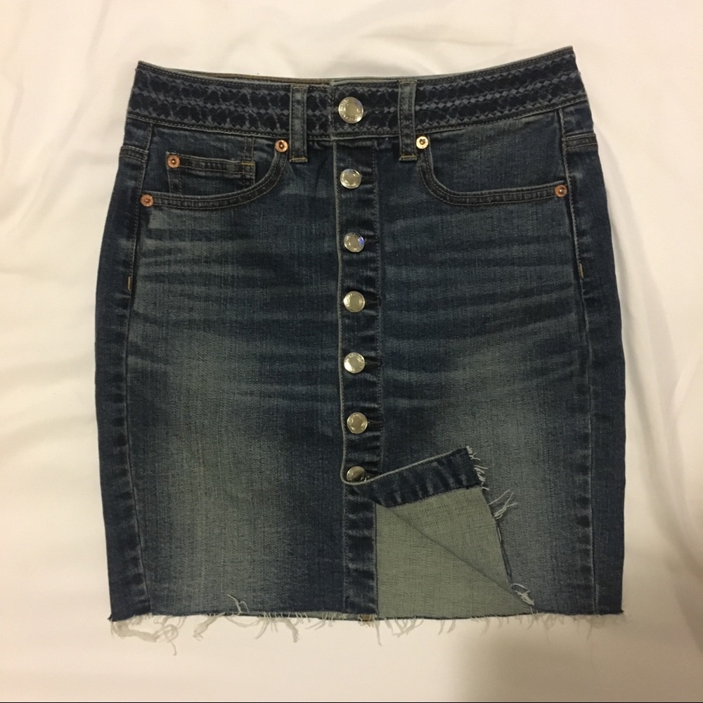 American Eagle Hi Rise Denim Skirt